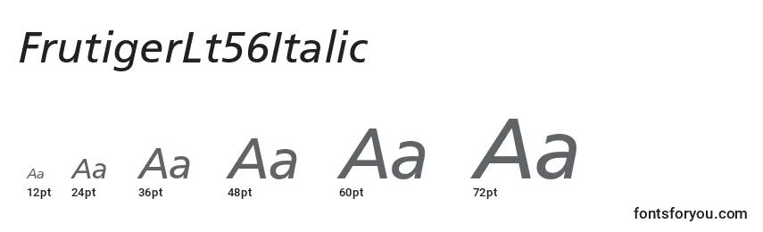 FrutigerLt56Italic Font Sizes