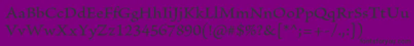フォントBriosoproCapt – 紫の背景に黒い文字