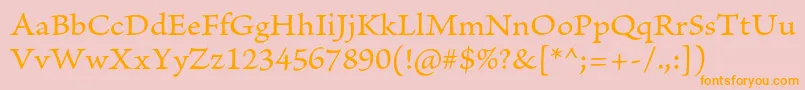 BriosoproCapt Font – Orange Fonts on Pink Background