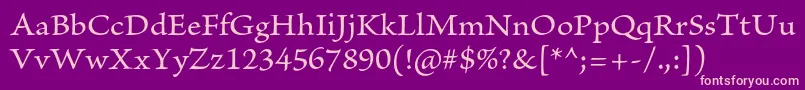 BriosoproCapt Font – Pink Fonts on Purple Background