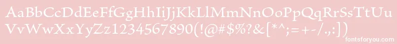 BriosoproCapt Font – White Fonts on Pink Background