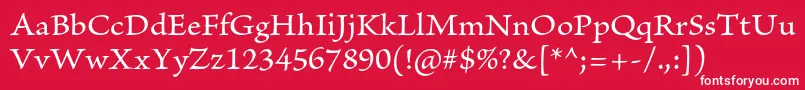 BriosoproCapt Font – White Fonts on Red Background