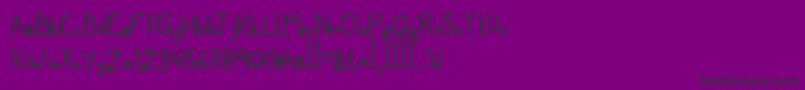 Titwillow Font – Black Fonts on Purple Background