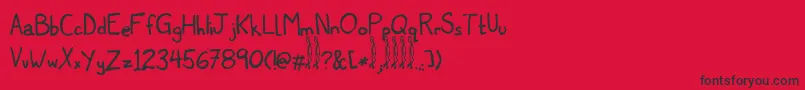 Titwillow Font – Black Fonts on Red Background