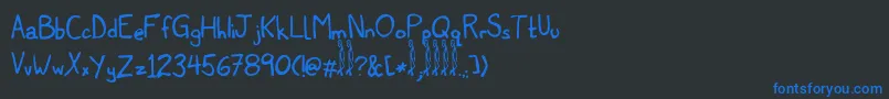 Titwillow Font – Blue Fonts on Black Background