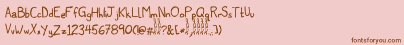 Titwillow Font – Brown Fonts on Pink Background