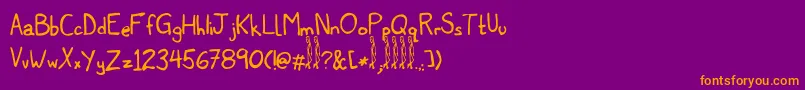 Titwillow Font – Orange Fonts on Purple Background