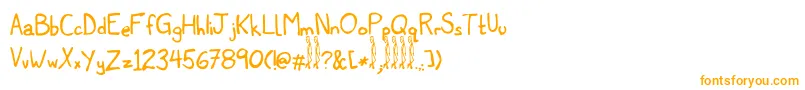 Titwillow-Schriftart – Orangefarbene Schriften