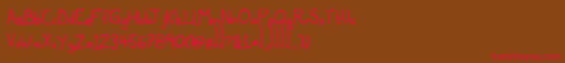 Titwillow Font – Red Fonts on Brown Background