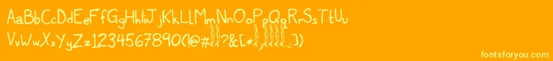 Titwillow Font – Yellow Fonts on Orange Background