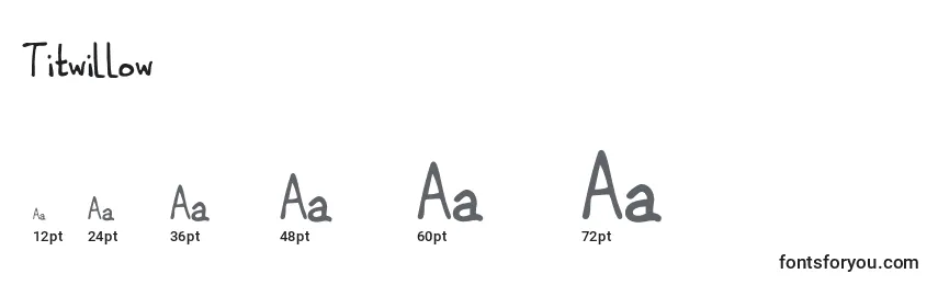 Titwillow Font Sizes