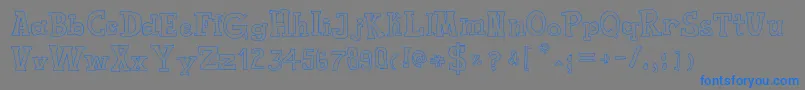 ToyToyToon Font – Blue Fonts on Gray Background