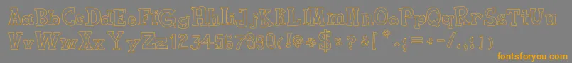 ToyToyToon Font – Orange Fonts on Gray Background