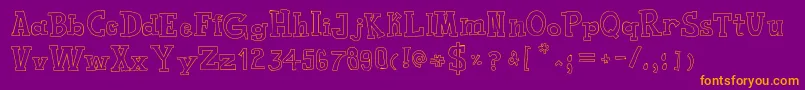 ToyToyToon Font – Orange Fonts on Purple Background
