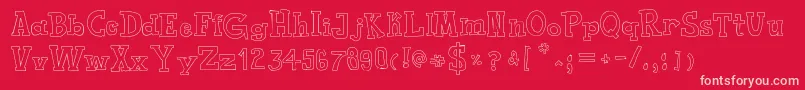 ToyToyToon Font – Pink Fonts on Red Background