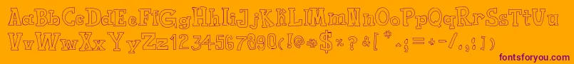 ToyToyToon Font – Purple Fonts on Orange Background