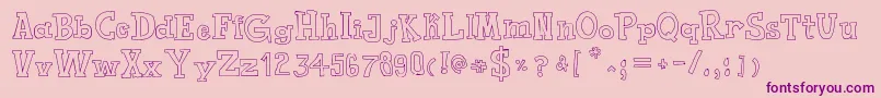ToyToyToon Font – Purple Fonts on Pink Background