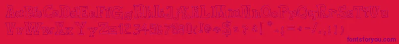 fuente ToyToyToon – Fuentes Moradas Sobre Fondo Rojo