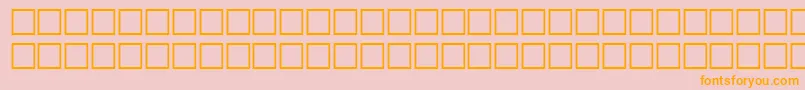 フォントAlawi39 – オレンジの文字がピンクの背景にあります。
