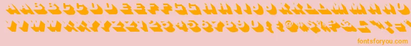 Bigshadowsleftoblique Font – Orange Fonts on Pink Background