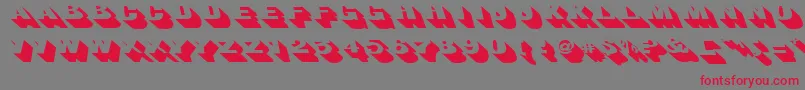 Bigshadowsleftoblique Font – Red Fonts on Gray Background