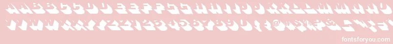 Bigshadowsleftoblique Font – White Fonts on Pink Background