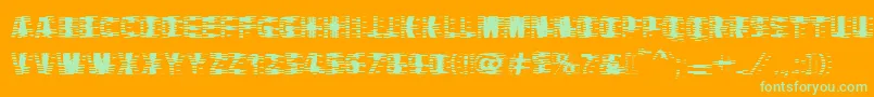 Vtcbadhangover Font – Green Fonts on Orange Background