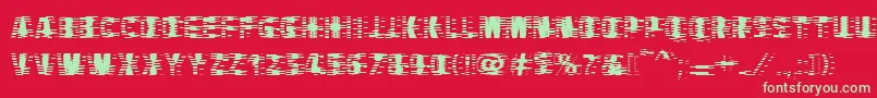 Vtcbadhangover Font – Green Fonts on Red Background