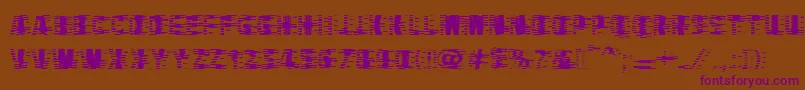 Шрифт Vtcbadhangover – фиолетовые шрифты на коричневом фоне