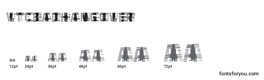 Vtcbadhangover font sizes