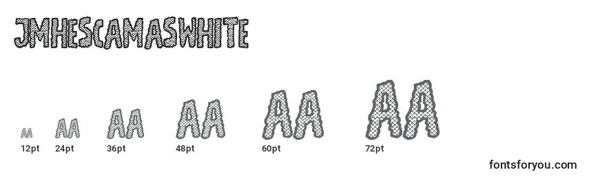 sizes of jmhescamaswhite font, jmhescamaswhite sizes