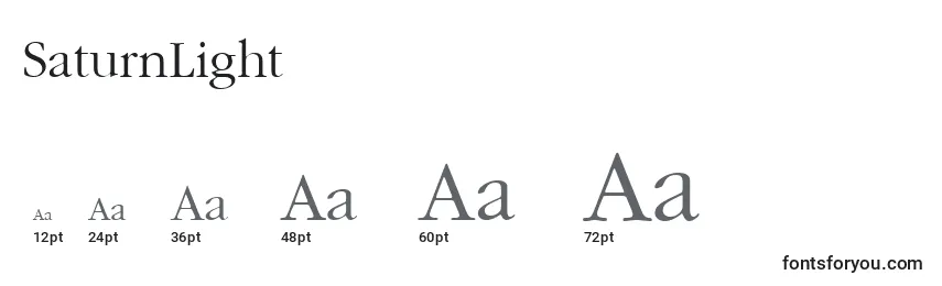sizes of saturnlight font, saturnlight sizes