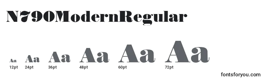 sizes of n790modernregular font, n790modernregular sizes