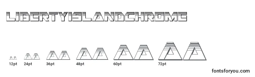 sizes of libertyislandchrome font, libertyislandchrome sizes