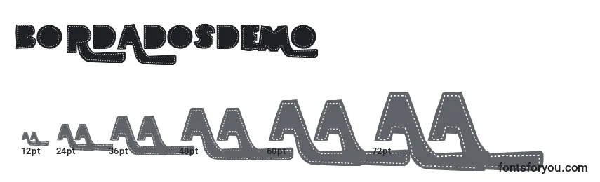 sizes of bordadosdemo font, bordadosdemo sizes