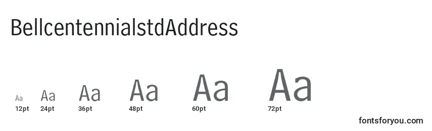 sizes of bellcentennialstdaddress font, bellcentennialstdaddress sizes