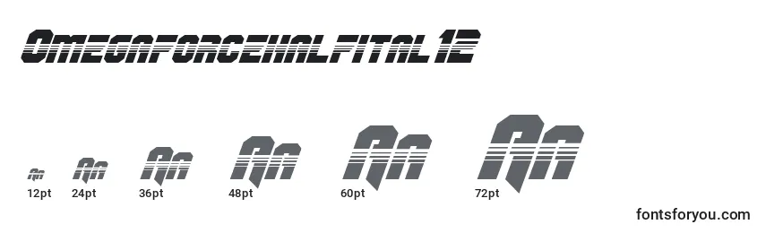 sizes of omegaforcehalfital12 font, omegaforcehalfital12 sizes