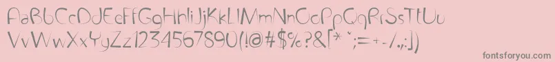Fontpenetration Font – Gray Fonts on Pink Background