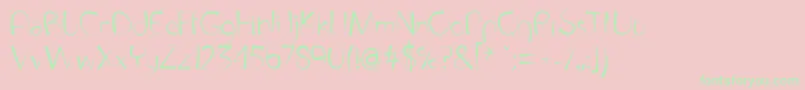 Fontpenetration Font – Green Fonts on Pink Background