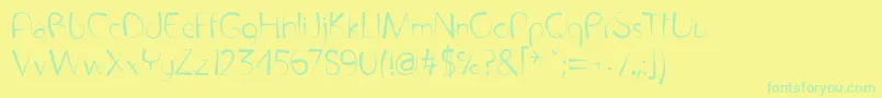 Шрифт Fontpenetration – зелёные шрифты на жёлтом фоне