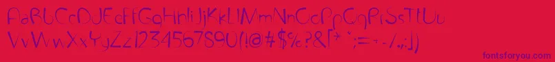 Fontpenetration Font – Purple Fonts on Red Background