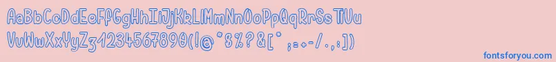 PamelaWantsToRide Font – Blue Fonts on Pink Background