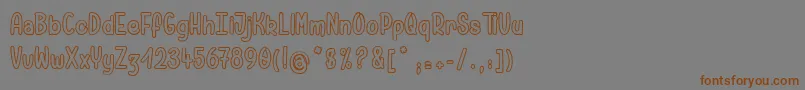PamelaWantsToRide Font – Brown Fonts on Gray Background
