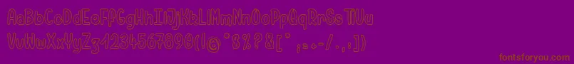 PamelaWantsToRide Font – Brown Fonts on Purple Background