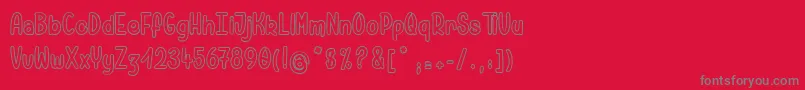 PamelaWantsToRide Font – Gray Fonts on Red Background