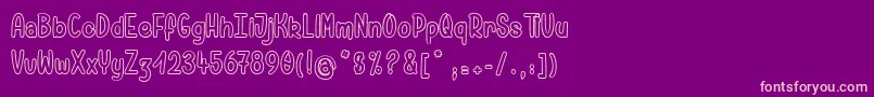PamelaWantsToRide Font – Pink Fonts on Purple Background