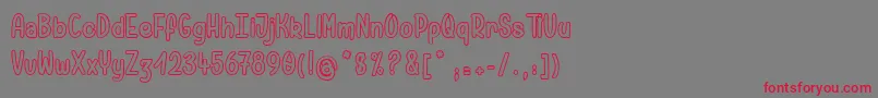 PamelaWantsToRide Font – Red Fonts on Gray Background