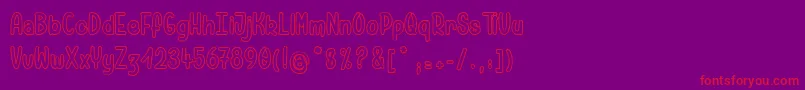 PamelaWantsToRide Font – Red Fonts on Purple Background