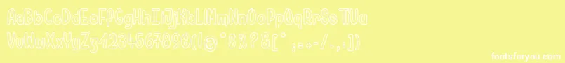 PamelaWantsToRide Font – White Fonts on Yellow Background
