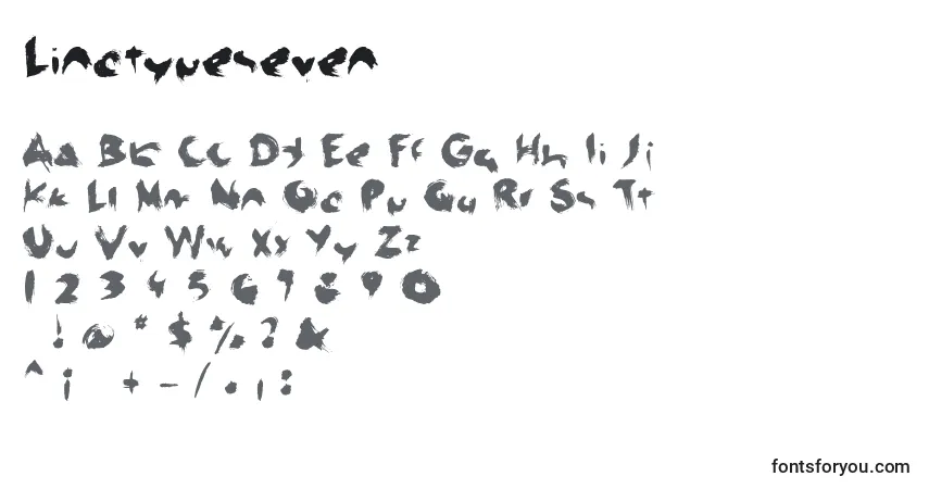 Шрифт Linotypeseven – алфавит, цифры, специальные символы